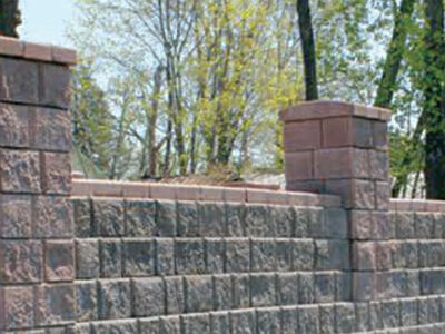EverLoc Retaining Wall featuring WeatherDome Wall Caps