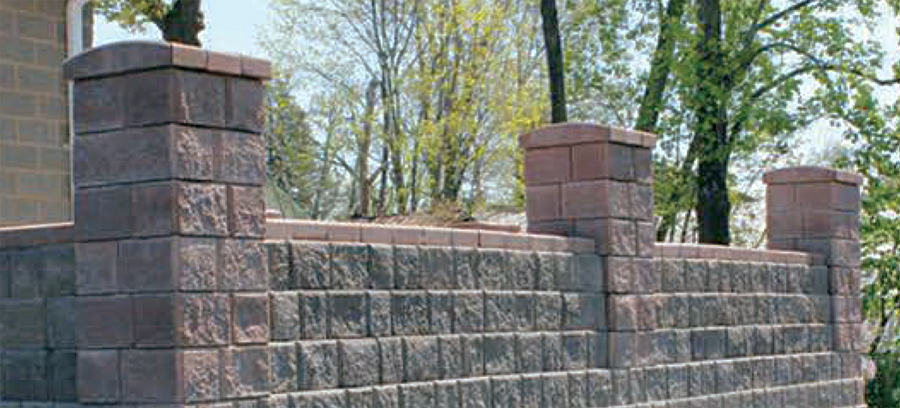EverLoc Retaining Wall featuring WeatherDome Wall Caps