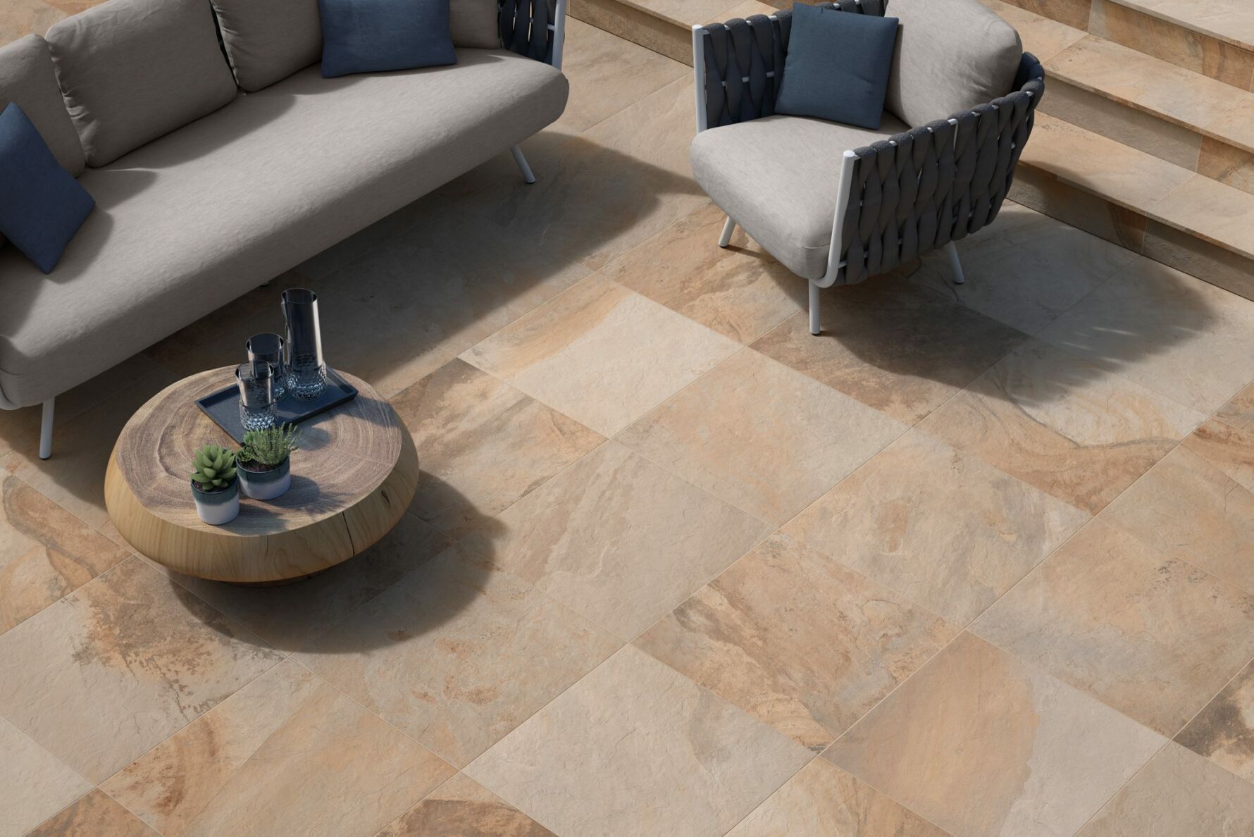 Landmark - Frontier20 Pavers in Flagstone Pink Tan