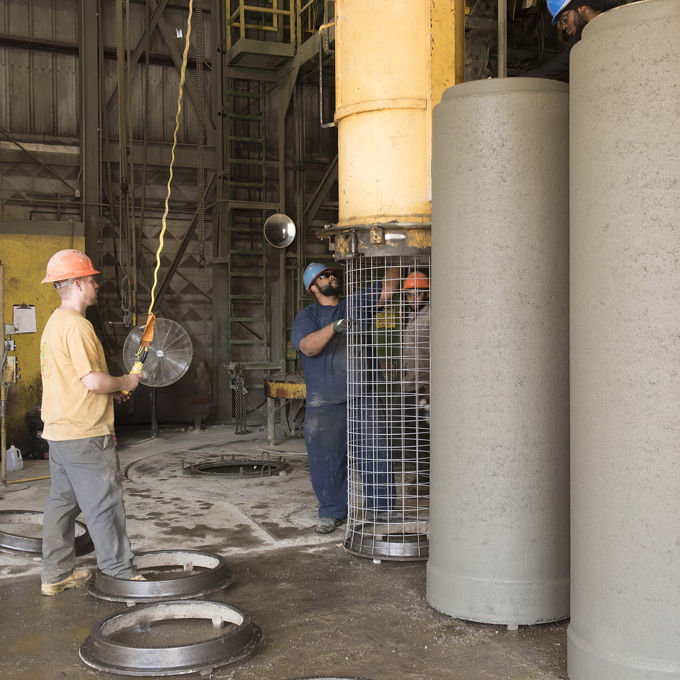 Reinforced Concrete Pipe production at the Johnson Concrete Products Pipe & Drainage Plant in Salisbury, NC