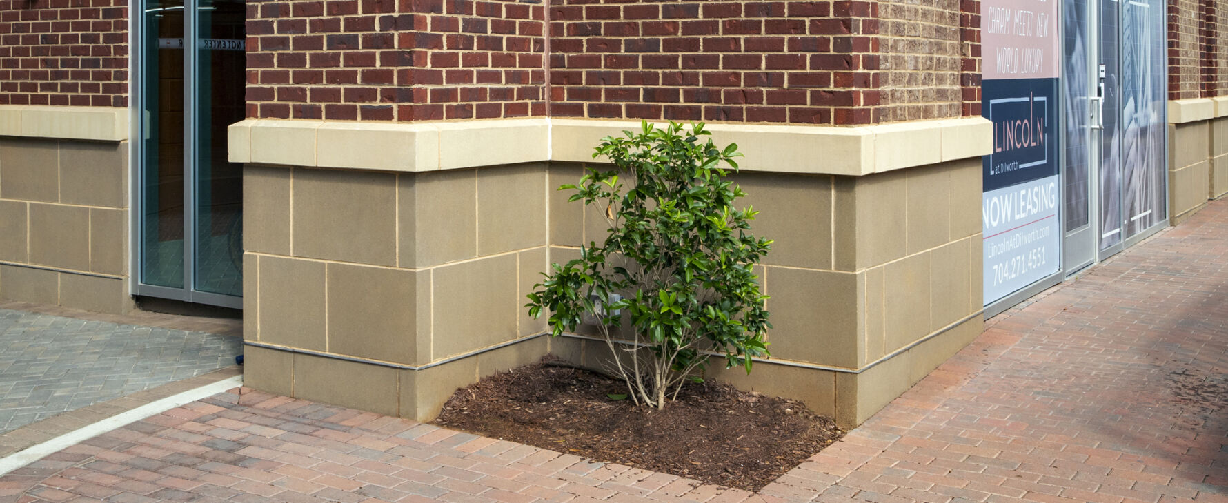 The Lincoln at Dilworth in Charlotte, NC featuring Prestige Cast Stone - Smooth Face in Basalt