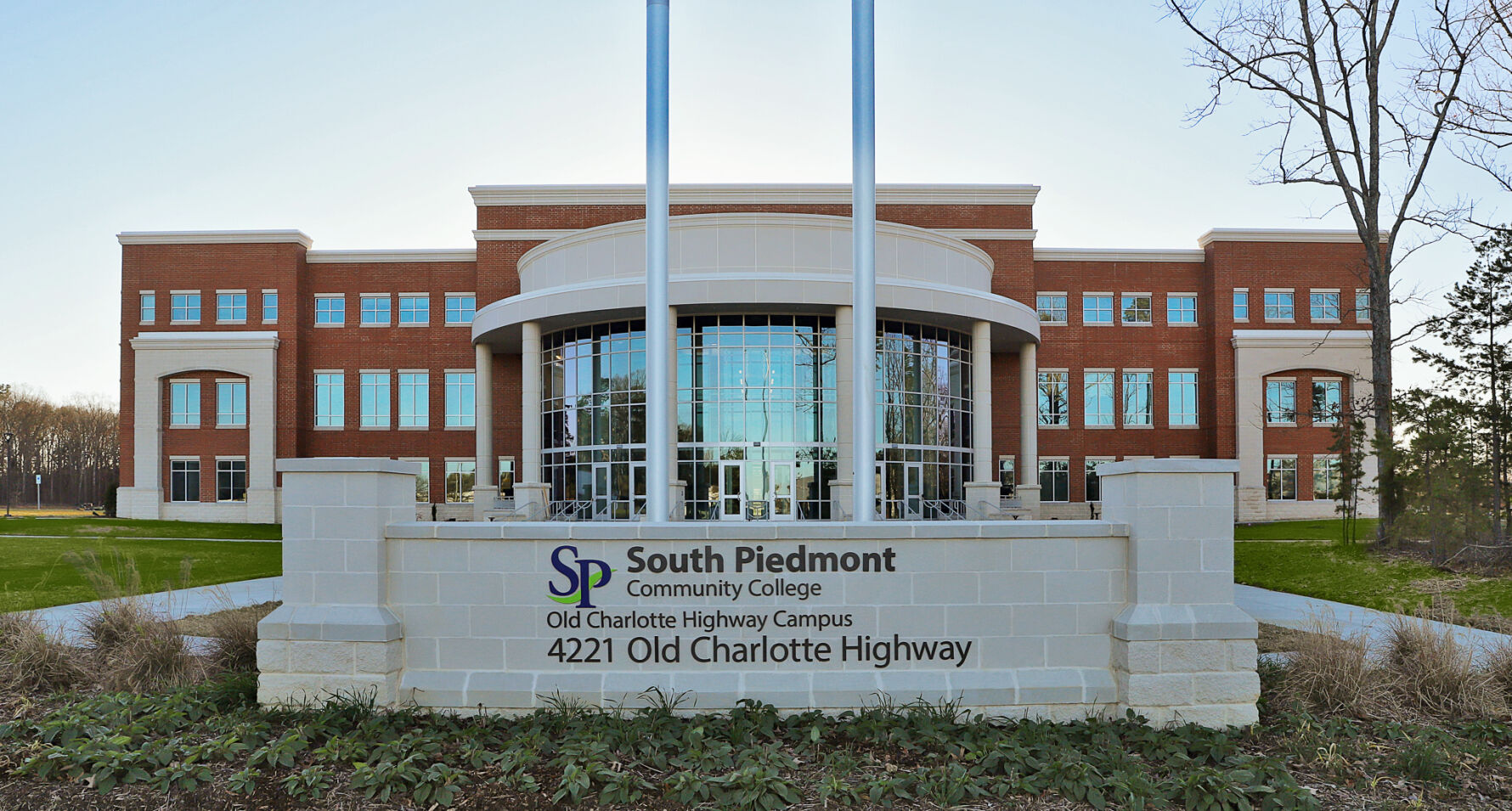 South Piedmont Community College in Monroe, NC featuring Prestige Cast Stone - Smooth Face in Talc