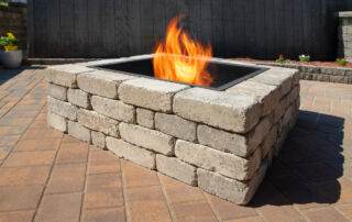 CaptivaWall Square Fire Pit Kit in Canyon Blend