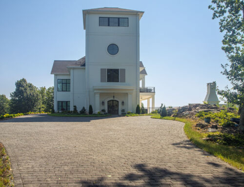 Belgard pavers set the stage for this breathtaking mountain-top estate