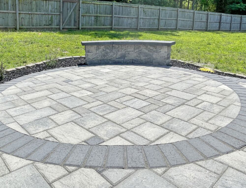 Techo-Bloc pavers bring modern style and long-lasting performance to this upgraded backyard retreat