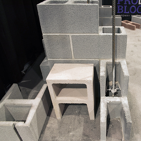 Concrete masonry units used in compressive strength testing