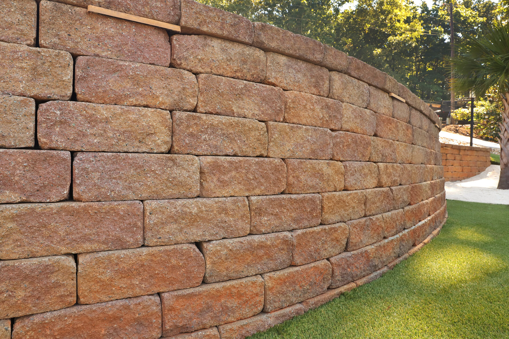 Close-up of VERSA-LOK retaining wall texture