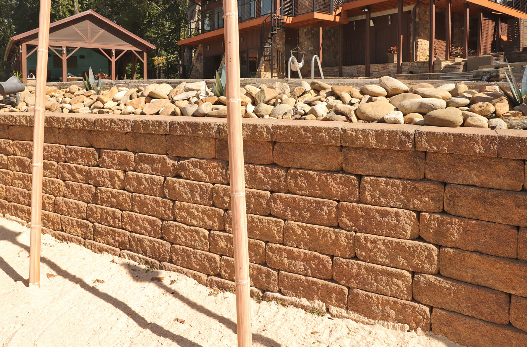 Close-up of VERSA-LOK retaining wall texture