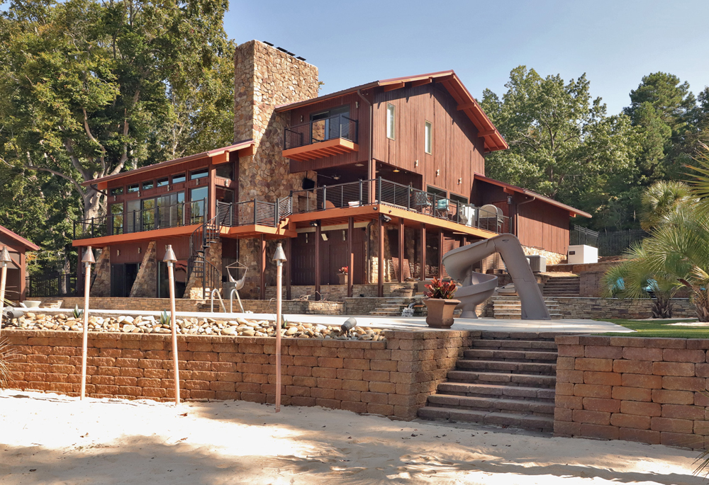 VERSA-LOK retaining wall on lakefront property