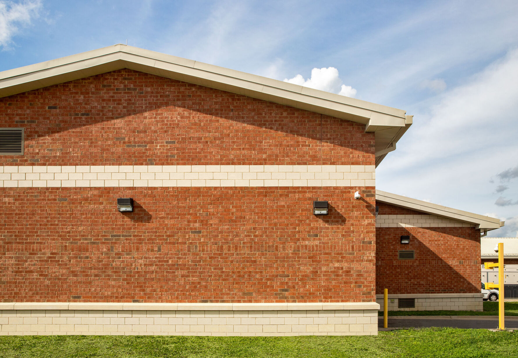 Ground Face architectural block wall in Cave of Crystals at the Wayne County Detention Center in Goldsboro NC.